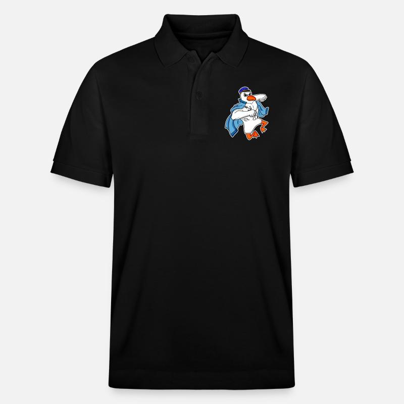 Mouette capitaine Faust - Polo PREPSTER bio Stanley/Stella Unisexe - noir