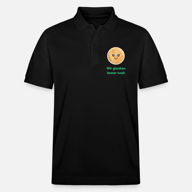 Wir glauben immer noch mit Pluto - Stanley/Stella Unisex Bio-Poloshirt PREPSTER - Schwarz