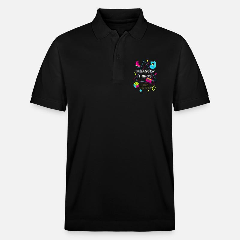 80er Neon Retro Gaming - Stanley/Stella Unisex Bio-Poloshirt PREPSTER - Schwarz