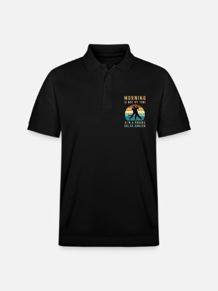 Salsa Dancer Morning Is Not My Time Salsa Music - Stanley/Stella Unisex Organic Polo Shirt PREPSTER - black