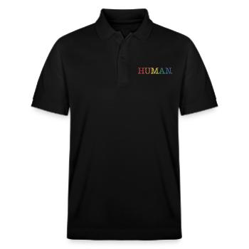 Menschlich - Stanley/Stella Unisex Bio-Poloshirt PREPSTER - Schwarz - Vorne - Roxy (174cm) & Andy (188cm)