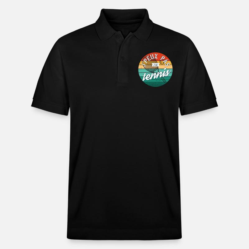 J'Peux Pas J'Ai Tennis - Polo PREPSTER bio Stanley/Stella Unisexe - noir