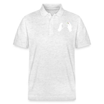 Gaming Controllers - Stanley/Stella Unisex Organic Polo Shirt PREPSTER - heather white - Front - Roxy (174cm) & Andy (188cm)