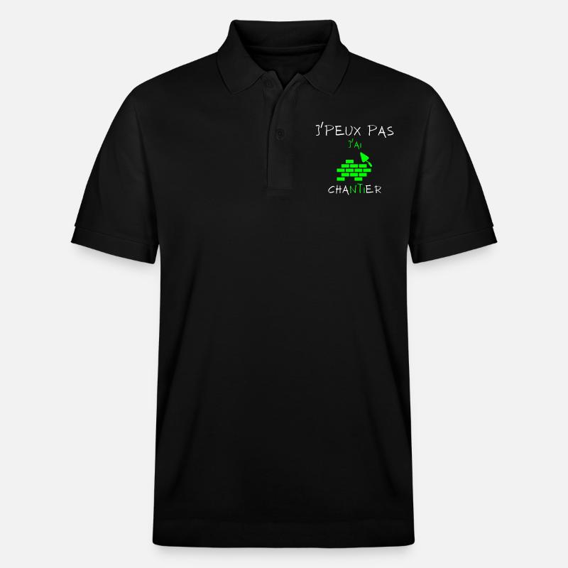 j'peux pas j'ai Chantier - Polo PREPSTER bio Stanley/Stella Unisexe - noir