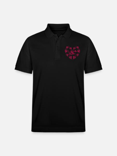 Forever Love Snail - Stanley/Stella Unisex Organic Polo Shirt PREPSTER - black