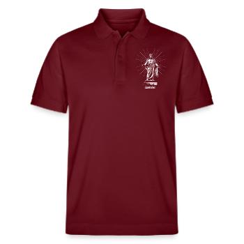 Jésus-Christ / Représentation en blanc - Polo PREPSTER bio Stanley/Stella Unisexe - bordeaux - Devant - Roxy (174cm) & Andy (188cm)