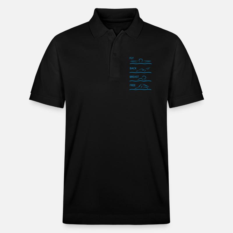 schwimmen - Stanley/Stella Unisex Bio-Poloshirt PREPSTER - Schwarz