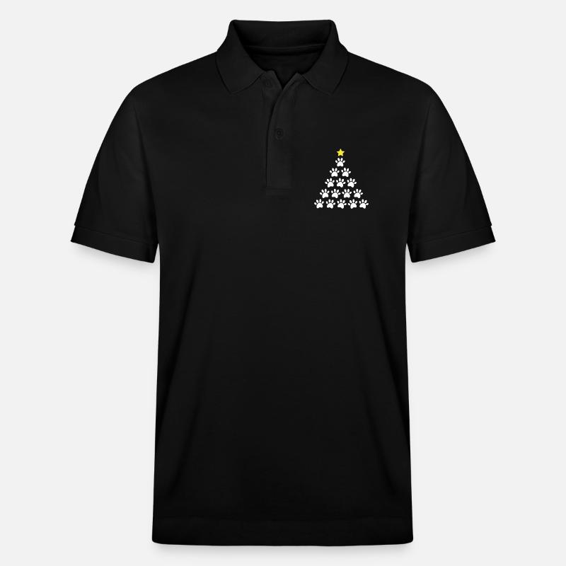 Weihnachtsbaum Pfote - Stanley/Stella Unisex Bio-Poloshirt PREPSTER - Schwarz