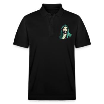 Expressive: Hz. Ali Design - Stanley/Stella Unisex Organic Polo Shirt PREPSTER - black - Front - Roxy (174cm) & Andy (188cm)