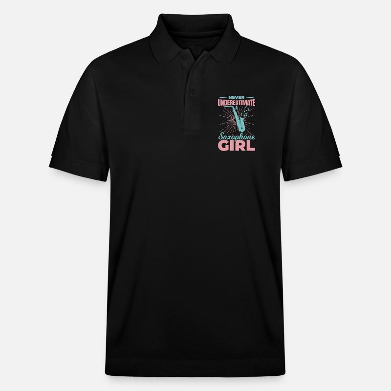 Saxophonistin - Stanley/Stella Unisex Bio-Poloshirt PREPSTER - Schwarz