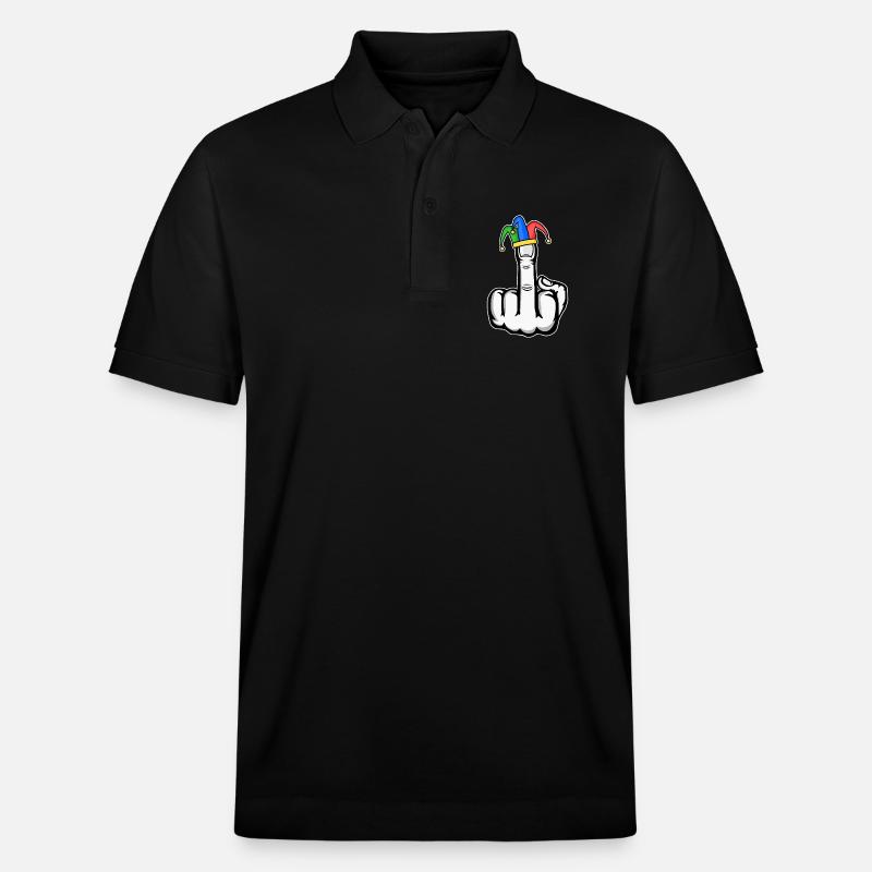 Mittelfinger Stingerfinger Karneval - Stanley/Stella Unisex Bio-Poloshirt PREPSTER - Schwarz
