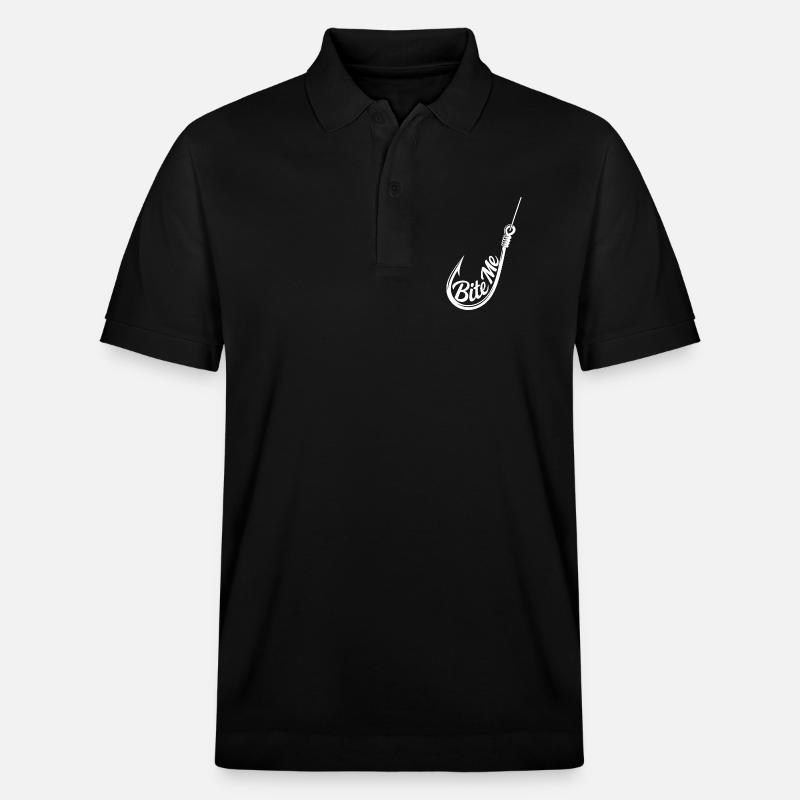 Bite Me Hook Silhouette Tee - Stanley/Stella Unisex Organic Polo Shirt PREPSTER - black