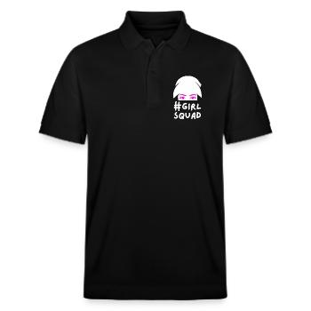 Girl Squad Pink Augen Frauen Party Geschenk - Stanley/Stella Unisex Bio-Poloshirt PREPSTER - Schwarz - Vorne - Roxy (174cm) & Andy (188cm)