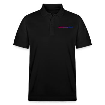 Bisex Pride Swag (subtile) - Stanley/Stella Unisex Bio-Poloshirt PREPSTER - Schwarz - Vorne - Roxy (174cm) & Andy (188cm)