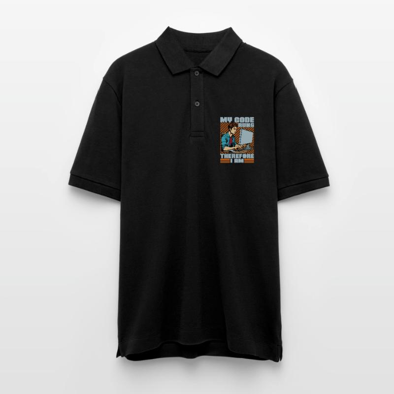 Coder My Code Runs Therefore I Am Web Developer Stanley/Stella Unisex Bio-Poloshirt PREPSTER