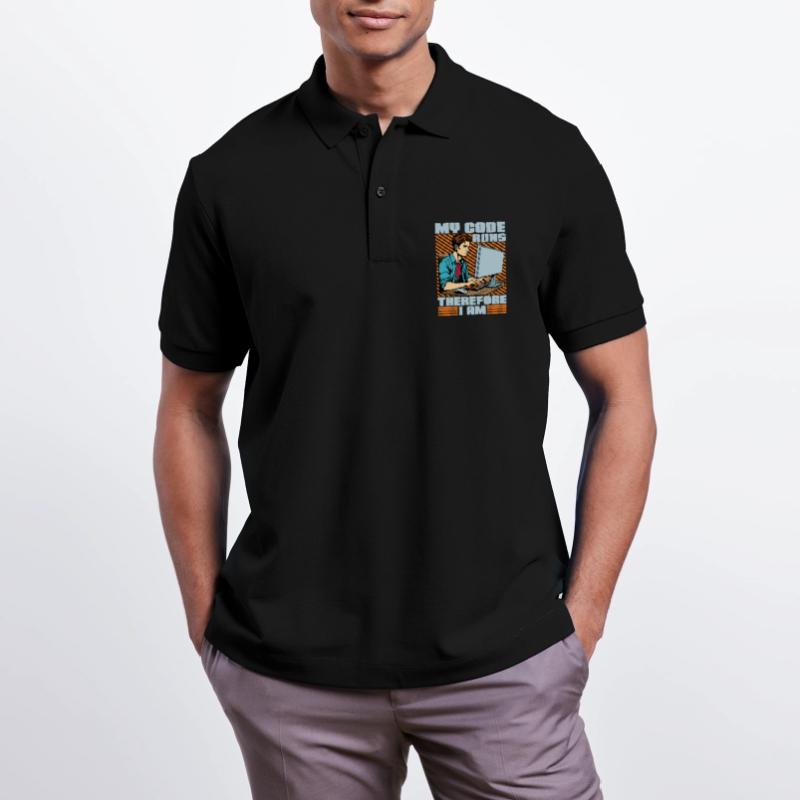 Coder My Code Runs Therefore I Am Web Developer Stanley/Stella Unisex Bio-Poloshirt PREPSTER
