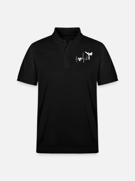 Karate Karate Heartbeat - Stanley/Stella Unisex Organic Polo Shirt PREPSTER - black