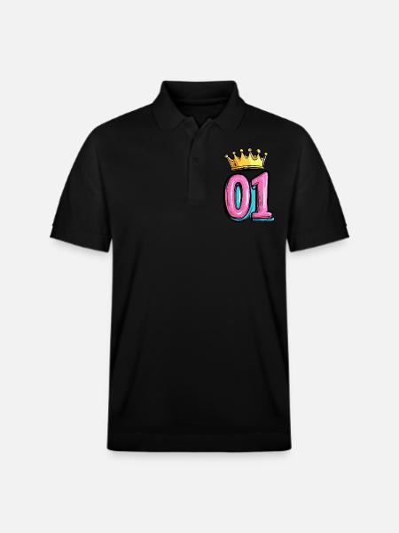 1 Couronne de chiffres - Polo PREPSTER bio Stanley/Stella Unisexe - noir