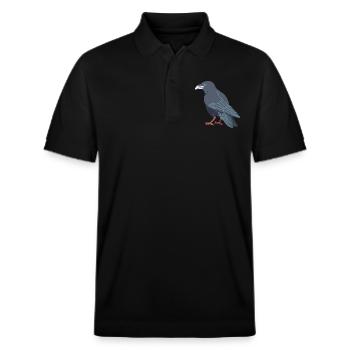 Carrion crow - Stanley/Stella Unisex Organic Polo Shirt PREPSTER - black - Front - Roxy (174cm) & Andy (188cm)