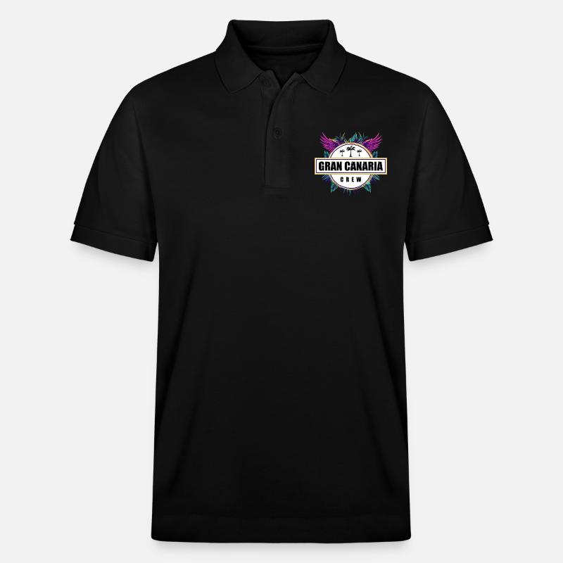 Gran Canaria Crew Tropical - Polo PREPSTER bio Stanley/Stella Unisexe - noir