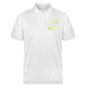 basketball team - Stanley/Stella Unisex Organic Polo Shirt PREPSTER - heather white - Front - Roxy (174cm) & Andy (188cm)