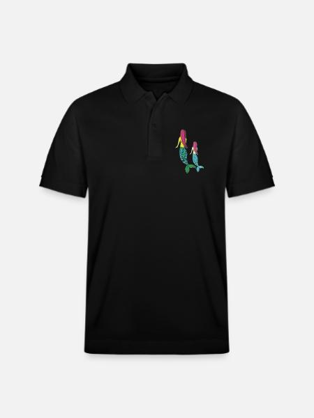 meerjungrau mutter tochter - Stanley/Stella Unisex Bio-Poloshirt PREPSTER - Schwarz