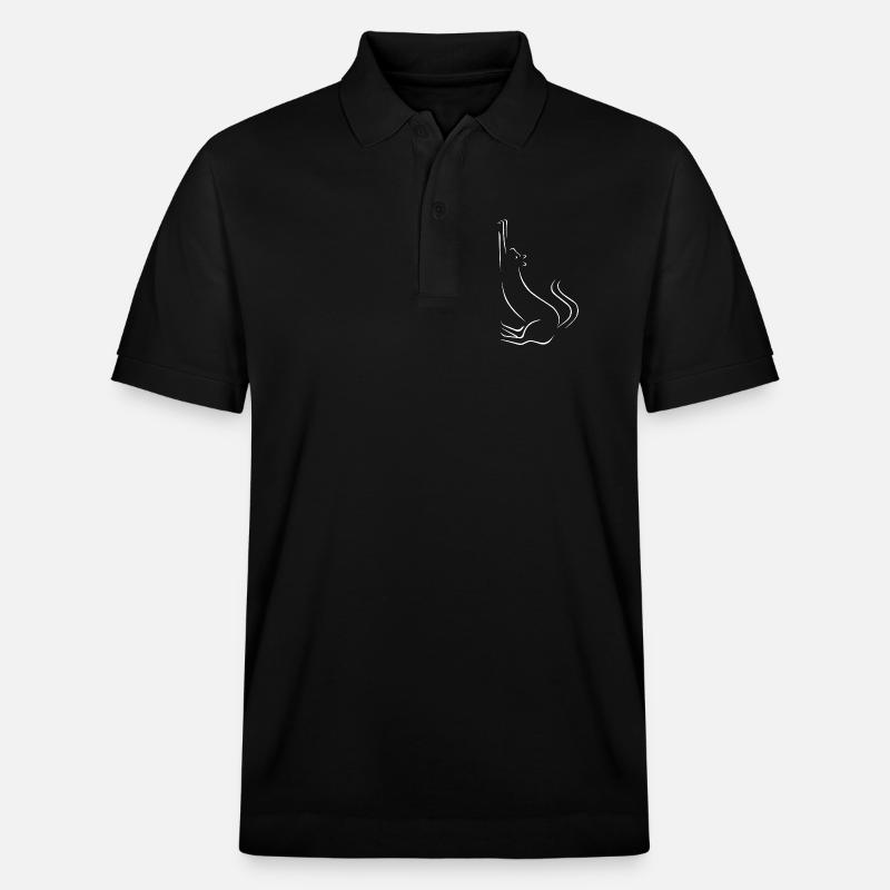 Katze - Stanley/Stella Unisex Bio-Poloshirt PREPSTER - Schwarz