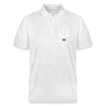 Leo Burkina Faso - Stanley/Stella Unisex Organic Polo Shirt PREPSTER - heather white - Front - Roxy (174cm) & Andy (188cm)