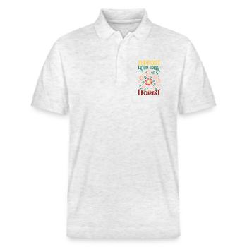 SH0982-Support_Your_Local_Florist - Stanley/Stella Unisex Bio-Poloshirt PREPSTER - Weiß meliert - Vorne - Roxy (174cm) & Andy (188cm)