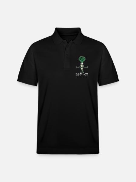 Weightlifters SERIOUSLY??? Gym Fun - Stanley/Stella Unisex Organic Polo Shirt PREPSTER - black