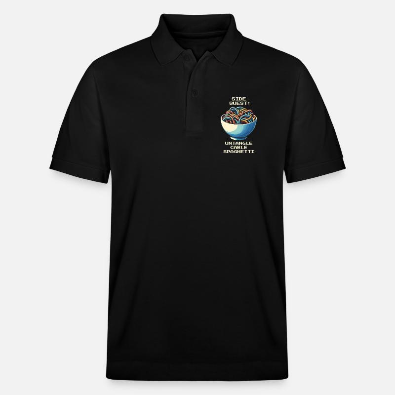 Cable clutter untangled | Cable management - Stanley/Stella Unisex Organic Polo Shirt PREPSTER - black