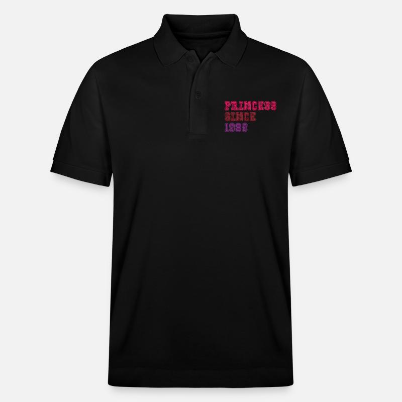 1989 Anniversaire Princesse - Polo PREPSTER bio Stanley/Stella Unisexe - noir