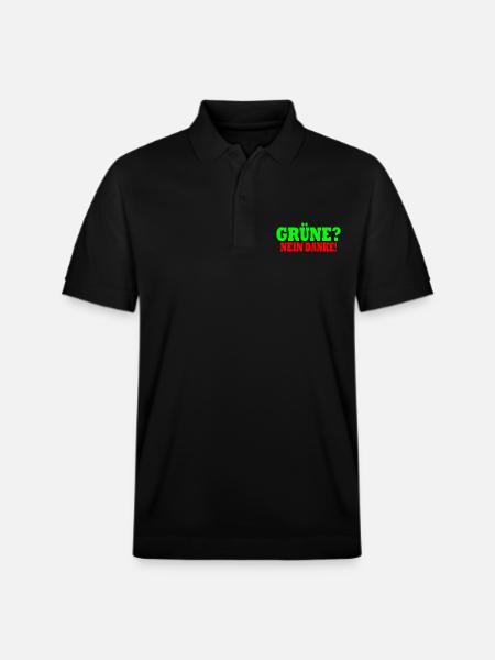 grüne nein danke - Stanley/Stella Unisex Bio-Poloshirt PREPSTER - Schwarz