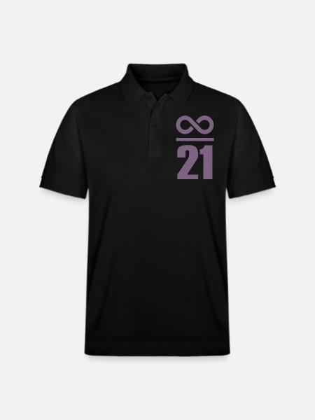 Infinite by 21 million Bitcoin - Stanley/Stella Unisex Organic Polo Shirt PREPSTER - black