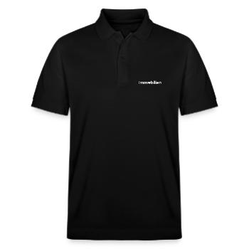 Immobilien Liebe / ImmoLove / Immobilien mit Herz - Stanley/Stella Unisex Bio-Poloshirt PREPSTER - Schwarz - Vorne - Roxy (174cm) & Andy (188cm)