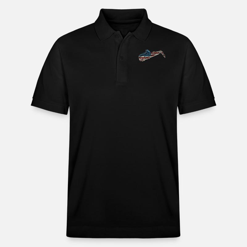 Saxophones Drapeau Américain - Polo PREPSTER bio Stanley/Stella Unisexe - noir
