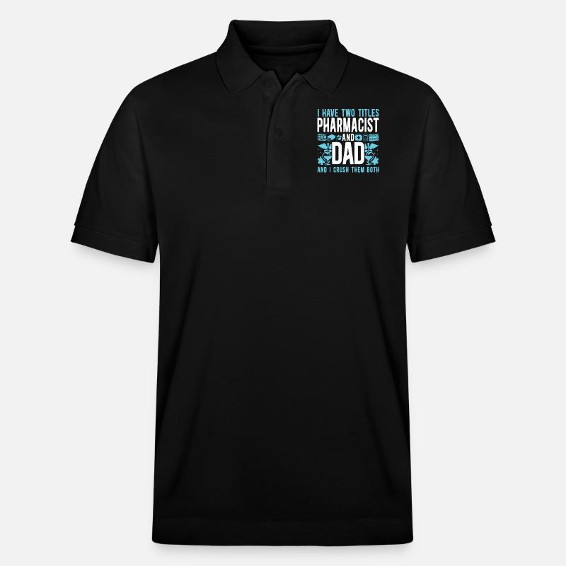 Pharmacy Tech Technician - Stanley/Stella Unisex Organic Polo Shirt PREPSTER - black