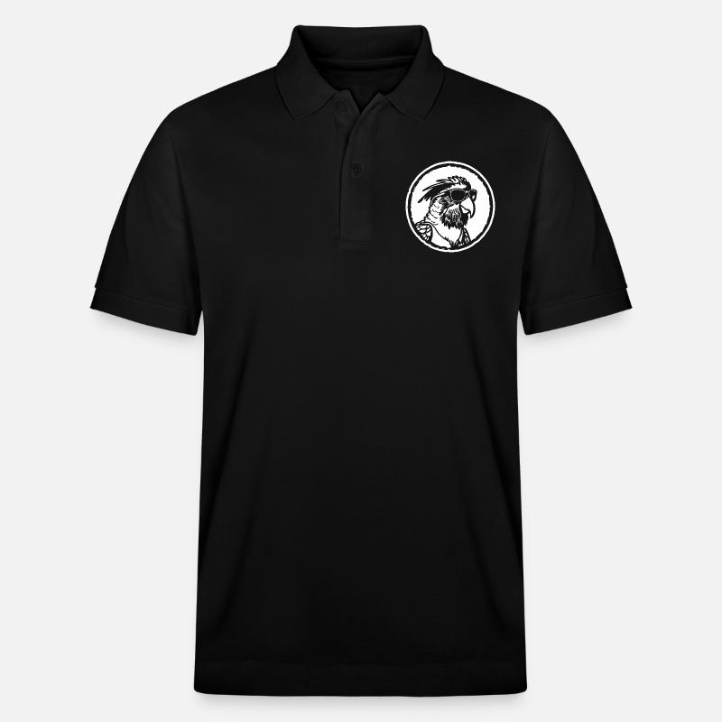 Perroquet oiseau - Polo PREPSTER bio Stanley/Stella Unisexe - noir