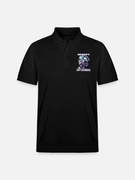 Gravity Is Optional – Paragliding Freedom - Stanley/Stella Unisex Organic Polo Shirt PREPSTER - black