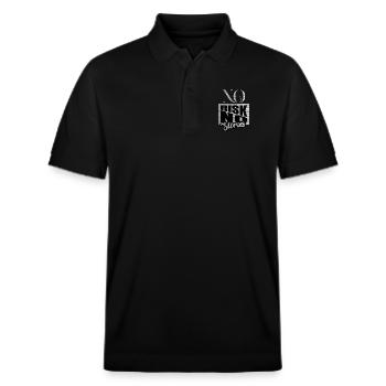 No Risk No Stories - Stanley/Stella Unisex Organic Polo Shirt PREPSTER - black - Front - Roxy (174cm) & Andy (188cm)