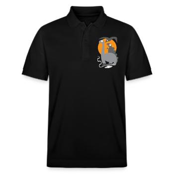 Dino Dinosaurier ! Kinder Spass Urzeit dinosaur - Stanley/Stella Unisex Bio-Poloshirt PREPSTER - Schwarz - Vorne - Roxy (174cm) & Andy (188cm)