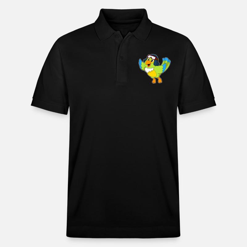 Parrot Pilot Pilot Cap - Stanley/Stella Unisex Organic Polo Shirt PREPSTER - black