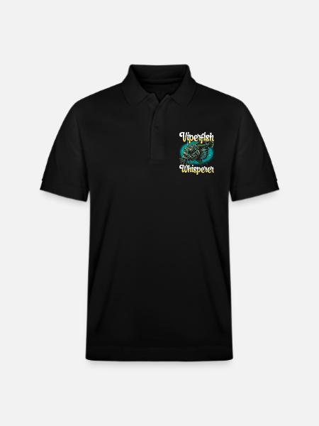 Uhyggelig, dybhav, hugorm, lystfisker, havbiolog - Stanley/Stella PREPSTER økologisk unisex poloshirt - sort