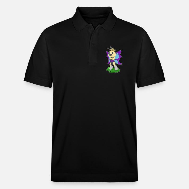 Couronne de princesse papillon - Polo PREPSTER bio Stanley/Stella Unisexe - noir
