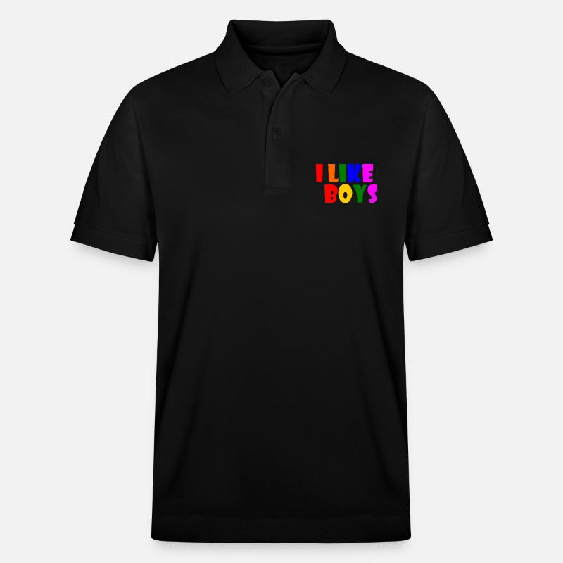 I like boys - Stanley/Stella Unisex Bio-Poloshirt PREPSTER - Schwarz