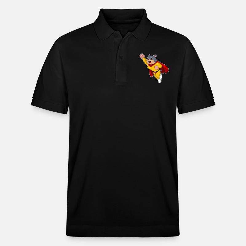 Maulwurf als Held - Stanley/Stella Unisex Bio-Poloshirt PREPSTER - Schwarz