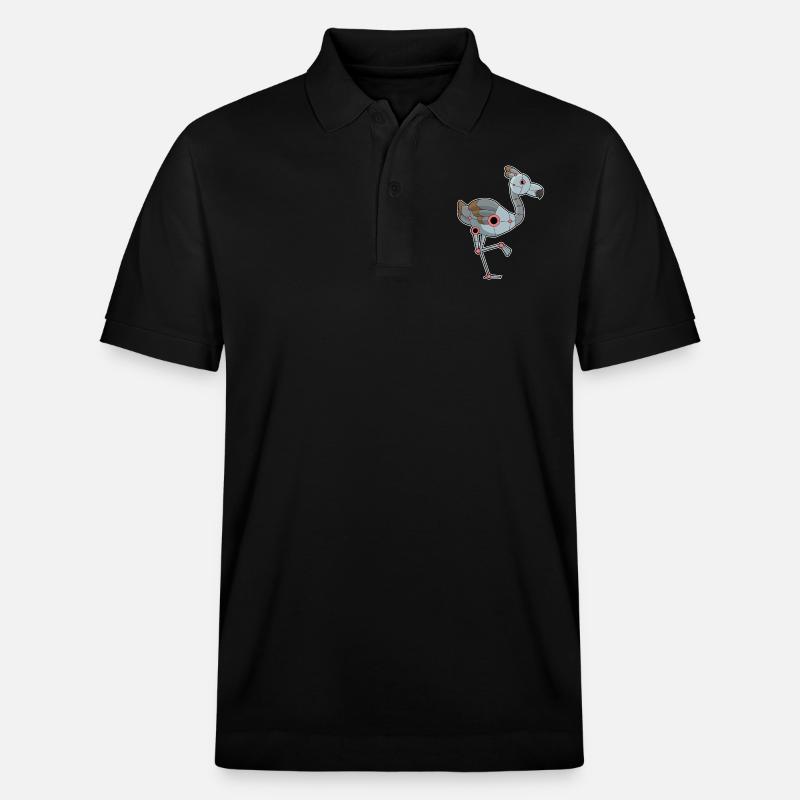 Flamingo comme robot - Polo PREPSTER bio Stanley/Stella Unisexe - noir