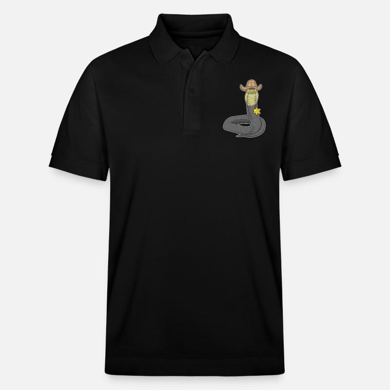 Snake Sheriff Cowboy Hat - Polo PREPSTER bio Stanley/Stella Unisexe - noir