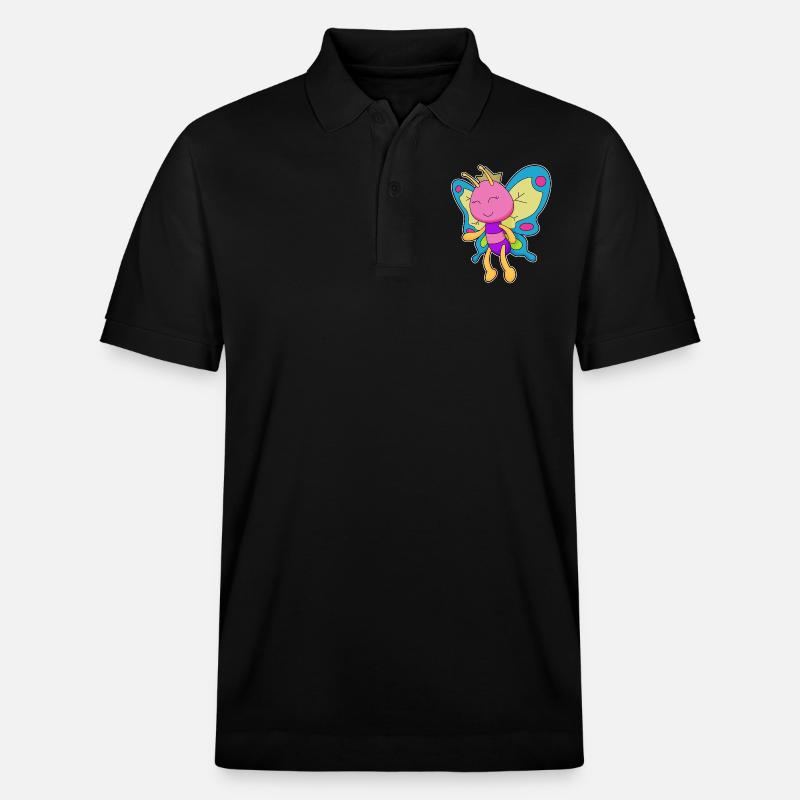 Couronne de reine papillon - Polo PREPSTER bio Stanley/Stella Unisexe - noir