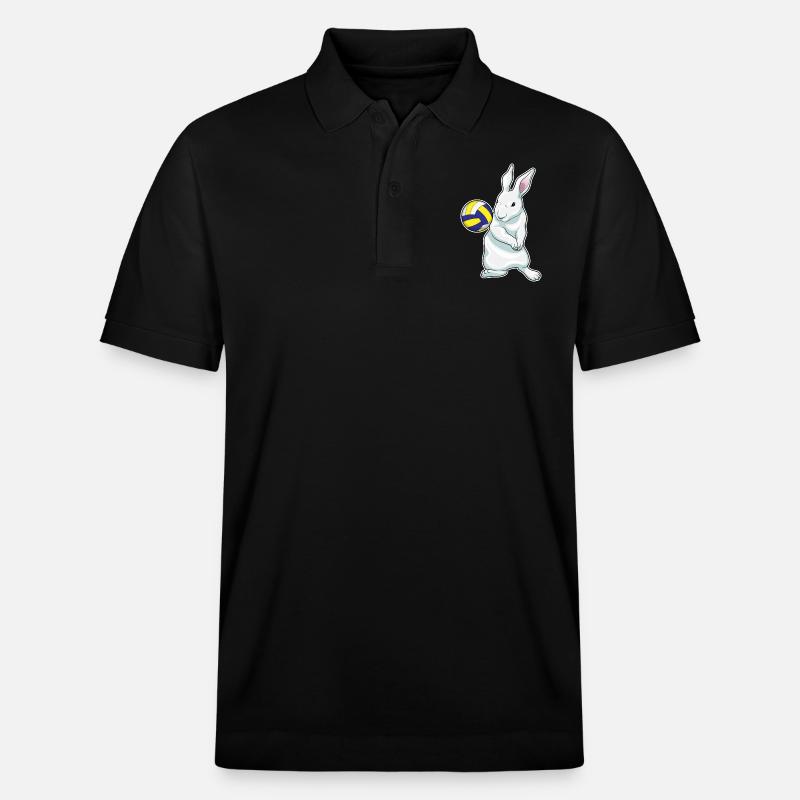 Volley-ball de lapin - Polo PREPSTER bio Stanley/Stella Unisexe - noir